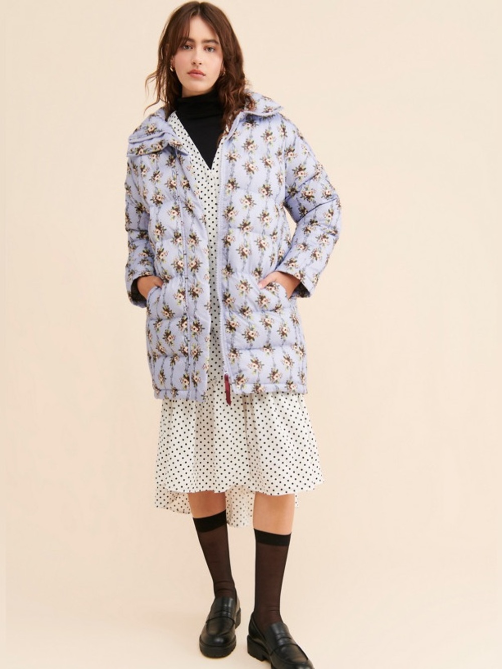 Rachel Antonoff Jemma Cocoon Puffer Dead Bouquet